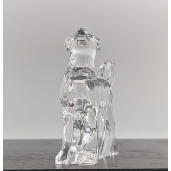 Baccarat Crystal Akita Dog Puppy Zodiac 1994 Figurine Paperweight France 4.5" - Picture 4 of 13